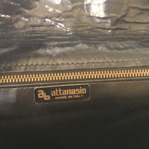 ATTANASIO black leather Vintage handbag. - Picture 7 of 10
